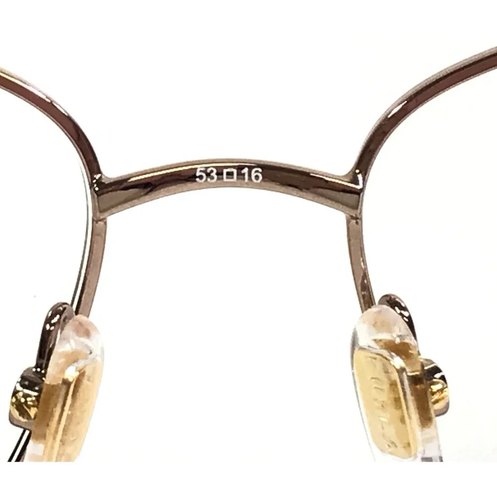Furla Eyeglasses Frames VFU588 COL.0K99 Brown Gold Butterfly Wire Rim 53-16-135